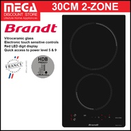 BRANDT BPI1621UB 30CM 2-ZONE INDUCTION HOB