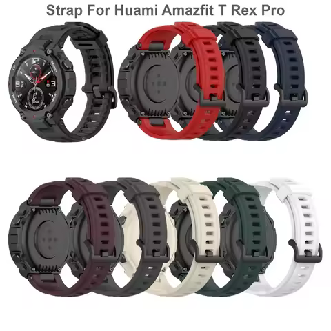 Watch Strap for Huami Amazfit T Rex Pro Bands Silicone Replacement Strap for Amazfit T Rex Watchband