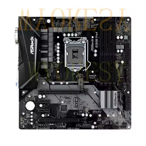 WYORESY FOR ASRock B360M Pro4 Motherboard Intel B360 LGA 1151 DDR4 M.2 Micro ATX DVI-D core