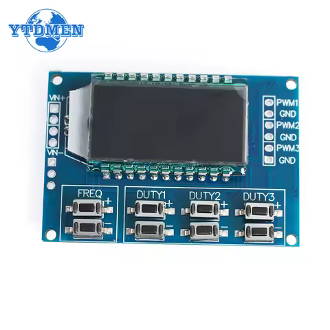 PWM Signal Generator PWM Pulse Frequency Duty Cycle Adjustable Module LCD Display 3.3V-30V PWM Board