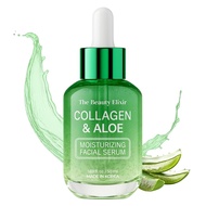 The Beauty Elixir Aloe & Collagen Serum For Face - Dermatologist Tested, Anti-Aging, Ultra Hydrating