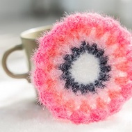 粉紅・黑・白色 手工編織 韓國菜瓜布 抗菌防臭 繽紛色彩