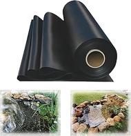 Warooma Black Pond Liner HDPE Garden Pond Liner, Garden Pool Membrane Pond Liner, Swimming Pond, for Garden Pond Strength, UV-Resistant, Tear-Proof Environmentally Friendly