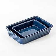 Ceramics baking dish set of 2, Rectangular Baking Dish, Lasagna Pans for Cooking, Kitchen, Cake,Dinn