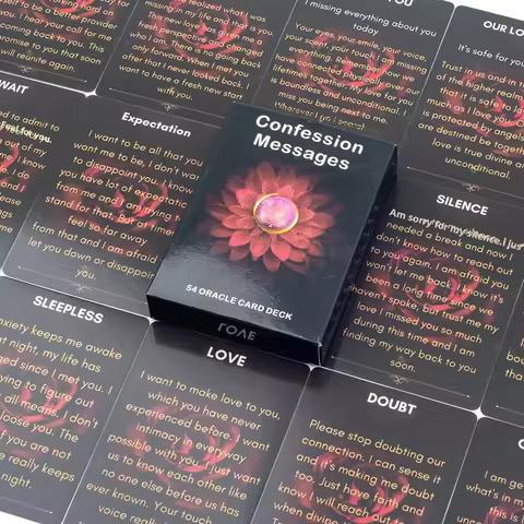 54 Oracle Card Deck for Confession Messages Love Message Prophecy Keywords Divination Board Game 10.