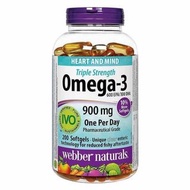 🇨🇦 Webber Naturals 三倍強效Omega-3 (900 毫克 EPA / DHA) 深海魚油軟膠囊(200粒) 🤩