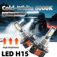 2Pcs H15 LED Headlight Bulb 20000LM High Beam Day Driving Running Light 3570 CSP Car Light Auto Lamp