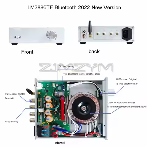 Home Audio Amplifier HiFi Audio power Amplifier LM3886 60W*2 Amplifier Amplificador AMP 220V/110V Wi