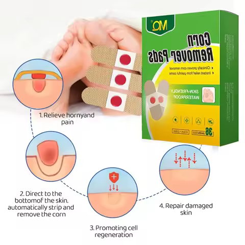36PCS Foot Care Sticker Medical Patch Corn Removal Pads Curative Patches Calluses Remove Callosity D
