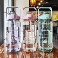 水瓶可愛 水瓶 2000ml 2,000ml Large Capacity Water Cup Scale 2L Liter Water Bottle High Temperature Resista