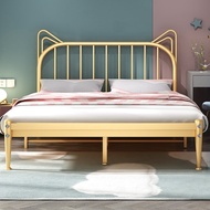 Northern Europe Bed Cat Ears Single Bed Simplicity Platform Bed Modern Double Bed
