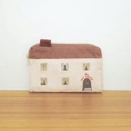 cat house phone pouch : natural