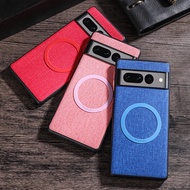For Google Pixel 8 8Pro 7 7Pro 7A 6 6Pro 6A 5⭐Magnetic Fabric Phone Cover Case⭐Shockproof Pixel8 Pix