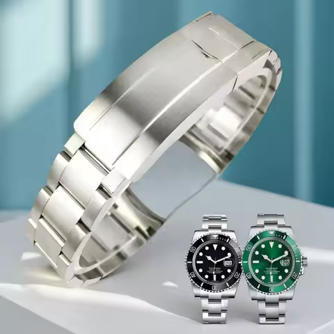 20mm 21mm Solid Stainless Steel Watch Band For Rolex Oyster Perpetual Datejust DAYTONA SUBMARINER Lu