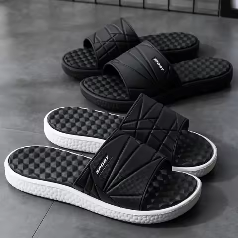 Summer Mens Acupressure Slippers Foot Massage Home Indoor Slides Sleepers Comfortable Men's Slide Sl