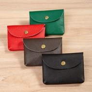 beg dompet perempuan dompet perempuan Ladies First Layer Cowhide Zipper Mini Coin Purse