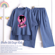 Setelan Anak Cargo Cringkel Air Flow Barbie Set Cargo Kids / Morlin Set Kids / Setelan Amelia Kids S