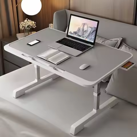 Laptop Bed Tray Table, Adjustable Laptop Bed Table,Portable Standing Desk with Storage Drawer,Foldab