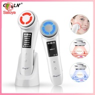 ○CkeyiN 5 in 1 EMS Facial Massager LED Photon Rejuvenation Hot Compress Face Lifting Anti Aging Anti