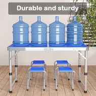 Portable Outdoor Foldable Table 5570cm Adjustable Height Dining Table Picnic Travel Supplies 120 60 