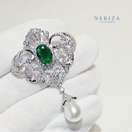 Neriza Jewelry เข็มกลัดเพชรเกรดพรีเมี่ยม ประกายไฟเทียบเท่าเพชรแท้ จัดส่งพร้อมกล่อง รหัสNP007