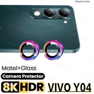 VIVOY04 Full Curved Camera Lens Protective Tempered Glass For VIVO Y04 Y 04 VIVOY04 4G Clear Metal R