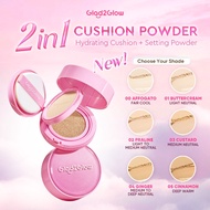 Glad2Glow 2 in 1 Perfect Fair Cushion Powder Foundation Matte Glowing Makeup BB Cream Long Lasting