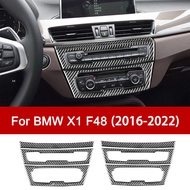 For BMW X1 F48 2016-2022, Premium Carbon Fiber CD Panel Decorative Sticker Interior Modification Acc