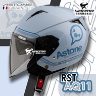 ASTONE Safety Helmet RST AQ11 Light Purple Blue/Blue Built-In Ink Film Endoscope Lining Removable Ha