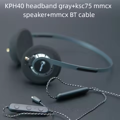 Farsoo KPH40 Headband on the Ear Headset with KSC75 MMCX HiFi Speaker Unit for Deep Bass Sound Quali