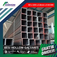 Harga Besi Hollow Galvanis 5x10 cm / 50 x 100 tebal 2.8 mm panjang 6 Meter Hollow