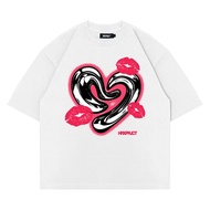 HRX - OVERSIZE GRAPHIC T-SHIRT 'THREE KISS 24S COMBED COTTON/