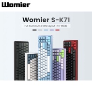 WOMIER S-K71 Wireless 68% Aluminum Gasket Mechanical Keyboard,Triple Mode Bluetooth5.0/2.4G/USB-C 82 Keys Hot Swappable Gaming Keyboard