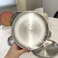 Korean Style ins Style Kuromi Stainless Steel Plate Cute Breakfast Plate Snack Dumpling Plate Fruit 