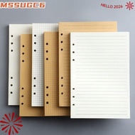 MSSUGYL 80Sheets Notebook Refill Paper, Kraft Paper A5/A6/A7 Loose Leaf Paper, Durable Horizontal Li