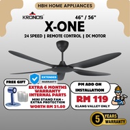 【DEKA X-ONE 46/56】 Deka Ceiling Fan 46/56" Remote Control / Kipas Siling Kawalan Jauh / Silent Motor