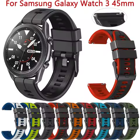 22mm Silicone Strap For Samsung Galaxy Watch 3 46mm Sport Bracelet for Galaxy Watch 45mm Gear S3 Fro