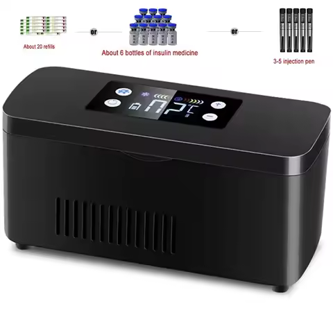 Insulin Cooler Portable Hormone Drugs Fridge Medicine Box for Home Interferon Growth Pill Organizer