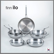 ▷twinovamall◁ [finnilo] Chamcook Stainless Steel 5-Ply Frying Pan Wok Pan