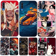 case For Samsung Galaxy A50 A50S A30S Case Silicon Phone Back Cover Soft black tpu Black butterfly cute tiger