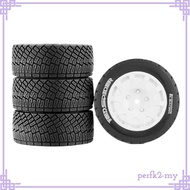 [PerfkfcMY] 4 Pieces RC Rally Wheels ,Car Upgrade Wheel Rims Tires, Remote Control Rally
