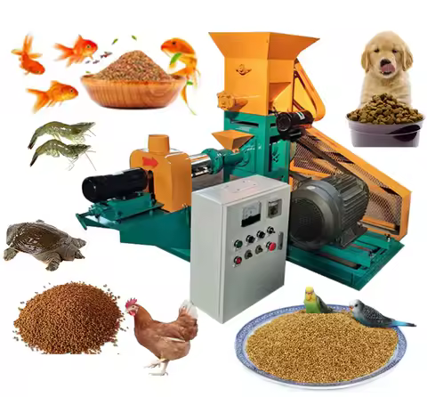Floating Fish Feed Mill Pellet Extruder Machine Floating Feed Pellet Pet Food Extruder Processing Ma