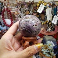 滿晶洞的閃鋅礦球送木球座