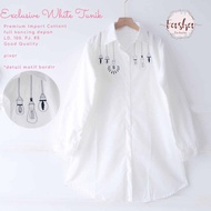 exclusive white tunik || tunik warna putih