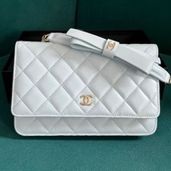 送調節扣❤️Chanel Woc with ribbon Wallet on chain條鏈銀包蝴蝶結款