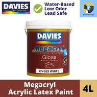 【hot sale】 Davies Megacryl Premium Latex Paint 4 Liters (Gallon) Flat/Semi-Gloss/Gloss Latex White