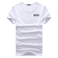 Áo Thun In Hình BOSS Cho Nam Áo Thun Họa Tiết Chữ Boss Ngắn Tay Cổ Tròn Nhiều Màu Cho Nam Nữ S ~ 5XL