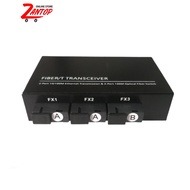 10/100M Ethernet Switch Converter 25KM Media Converter Single Mode 3 RJ45 Ports 3 SC Ports 3F3E Netw