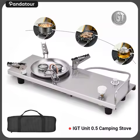 Pandatour Camping 6500W IGT Gas Stove 0.5Unit Easy Equiped Adjustable One Click Ignition Table Stove