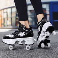 Roll Shoes Anglut convertible shoes heelys four-wheel adult skates dual-purpose roller skates for me